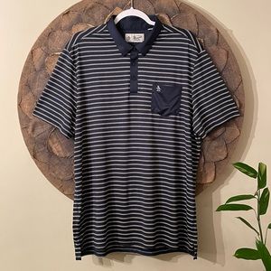 Original Penguin Golf Colorblock Stripe Jersey Polo